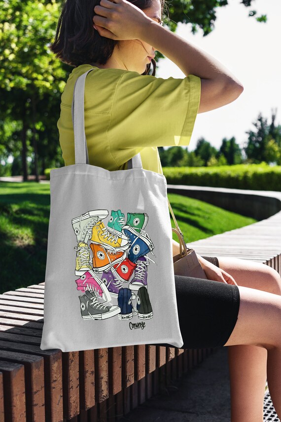 Vintage jaren 90 Converse All Star Tote Bag Converse Tote - Etsy Nederland