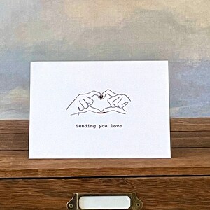 Enviando amor para você Valentine (cartão em branco) 5 por 7 polegadas