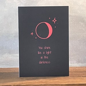 Mond ermutigend, blanko Karte, 13 x 18 cm