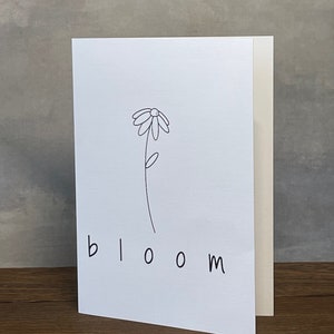 BLOOM, cartão em branco, 5" x 7"