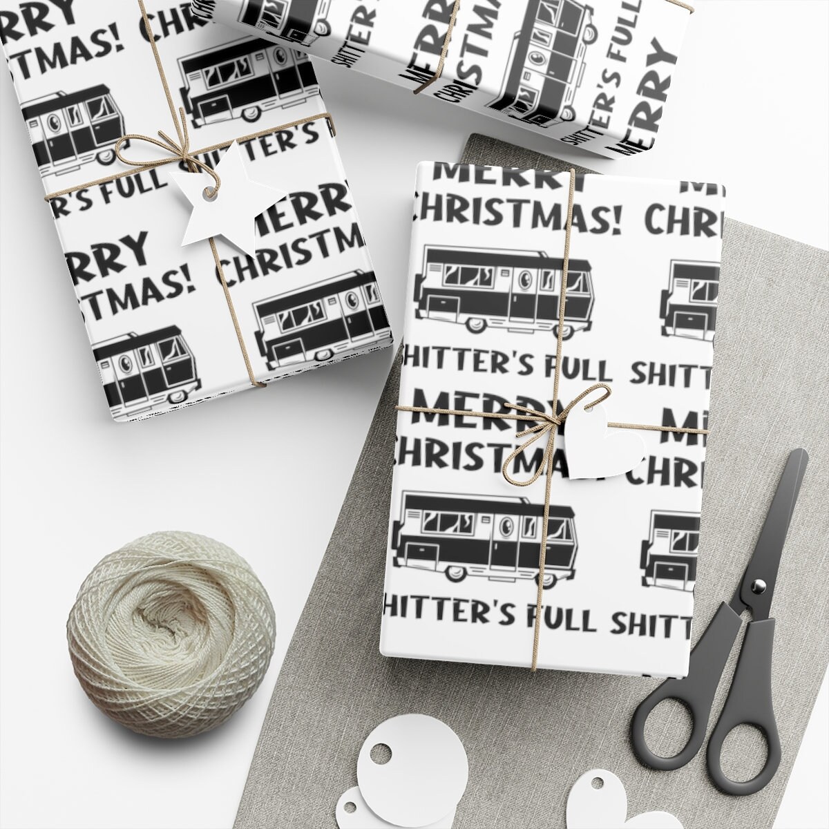Merry Christmas Shitters Full Christmas Vacation Gift Wrap Etsy UK