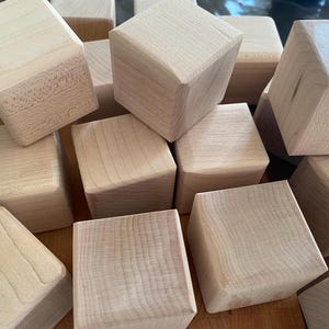 Maple Smoothly Sanded Wood Blocks | Blank DIY Hard Wood Blocks | Maple Unstained Craft Blocks