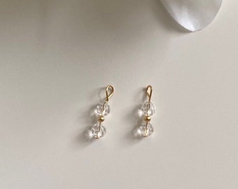 18K Gold Plate Crystal Charms for Earrings