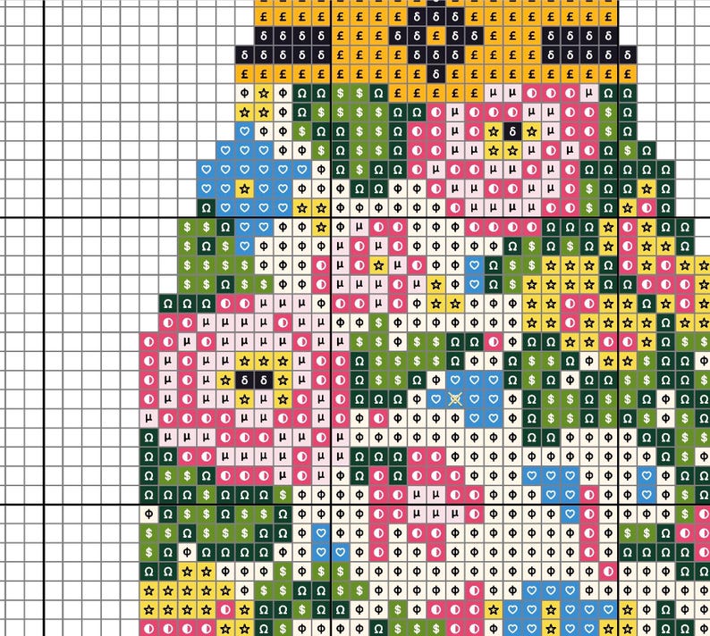 Patrón de bordado floral para botella de champán (PDF) / Lienzo de malla 18 / Bordado preppy / Descarga digital imagen 2