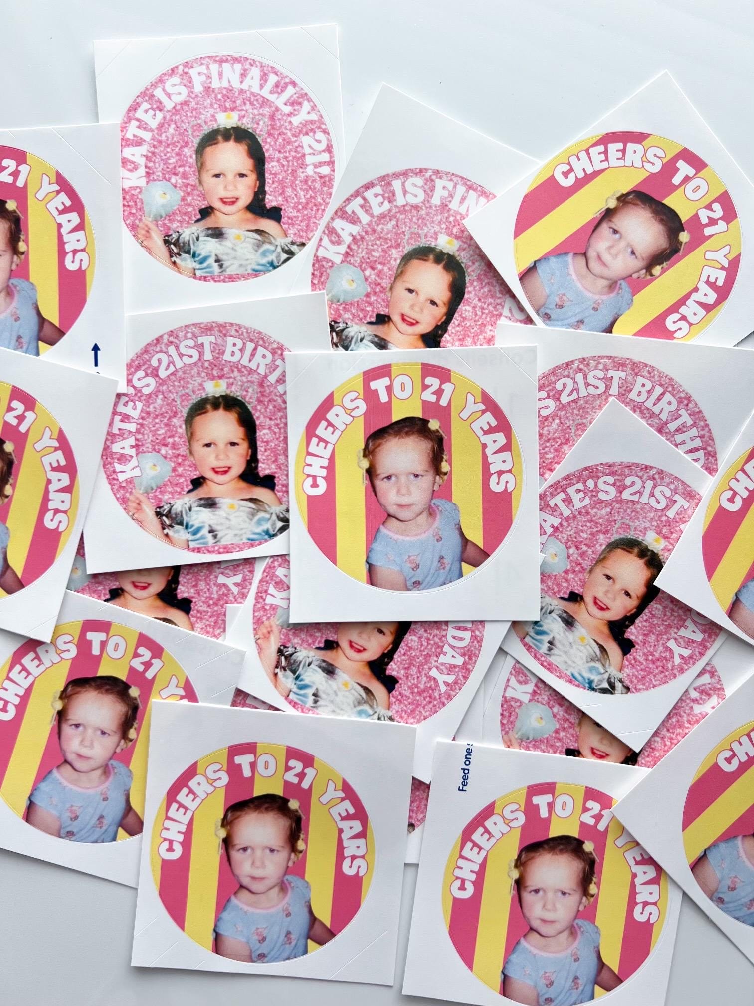 Custom 21st stickers | 21st birthday decor | 21 stickers | Custom Birthday Stickers | Personalized Stickers
