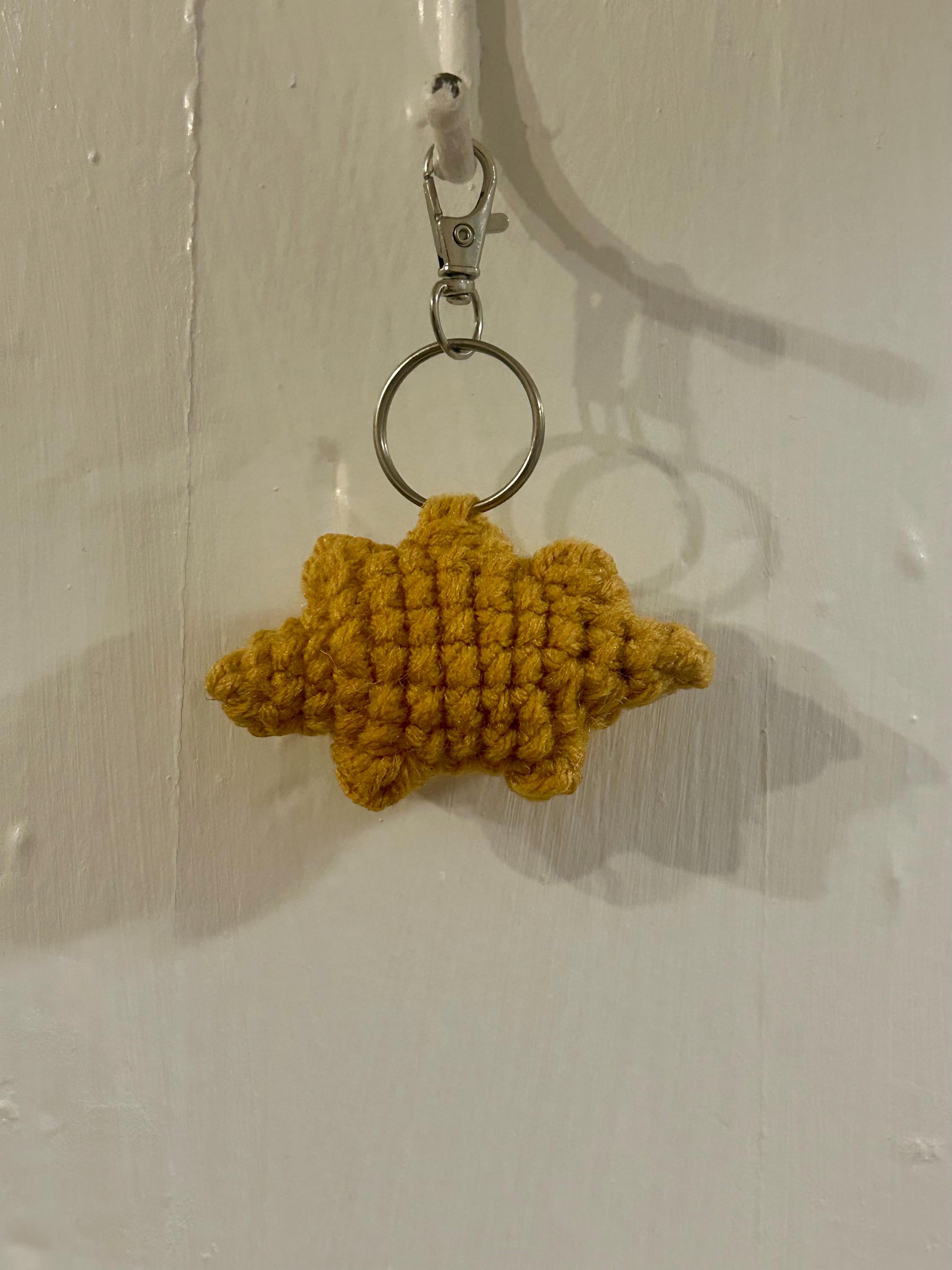 10 Dino Nugget Crochet Patterns for Playful Plushies, Pillows, and Giftable Makes 3 Dino Nugget Crochet Keychain
