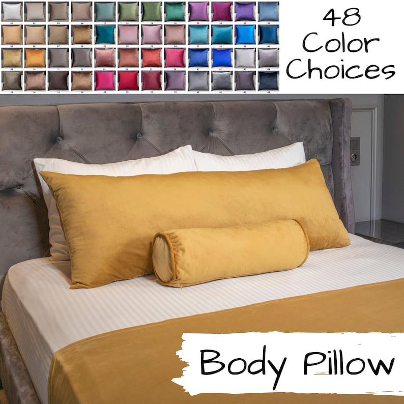 Velvet Body Pillow Cover Body Velvet Pillow Cover Velvet Etsy