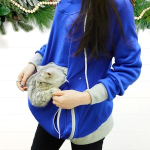 Cat eared cheap pouch sweatshirt