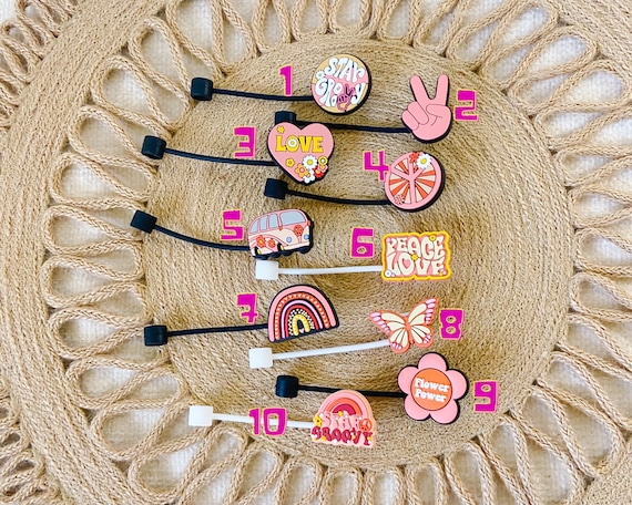 Straw Charms - Retro Groovy Straw Charms - Retro Groovy