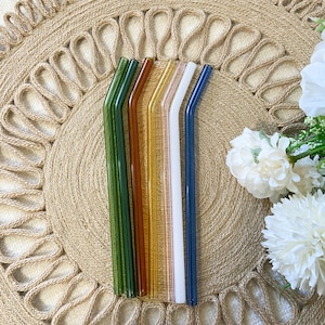 Colored  Bend glass straws, Accessories for tumblers, Wavy Glass Straw, Straw for glass coffee cup, Coffee Straws
