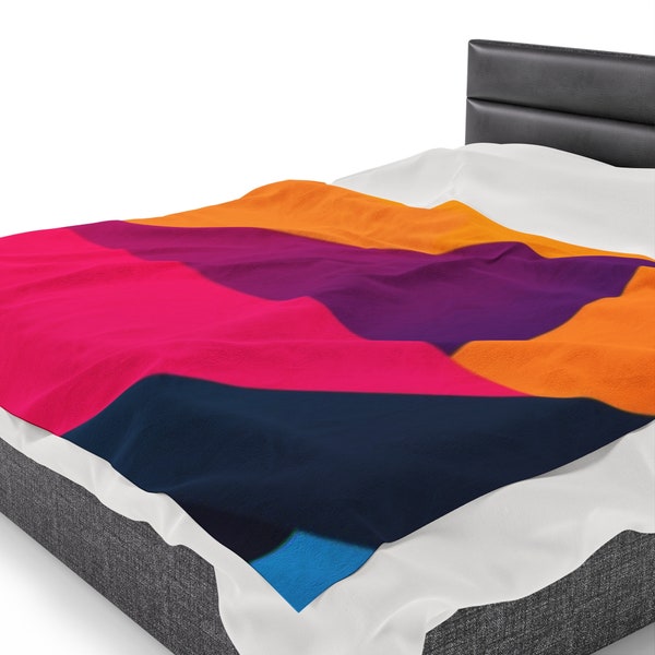 Couverture en peluche en velours Triangule, literie en velours de luxe, couette lit en velours dévoré, cadeaux de pendaison de crémaillère.