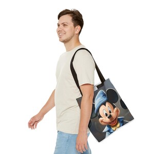 Mickey Mouse Tote Bag, Cute Canvas Shopper, Kids Bag, Gift for Disney Fans, Eco-Friendly Reusable Bag image 9
