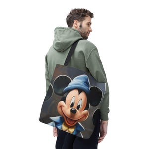 Mickey Mouse Tote Bag, Cute Canvas Shopper, Kids Bag, Gift for Disney Fans, Eco-Friendly Reusable Bag image 10