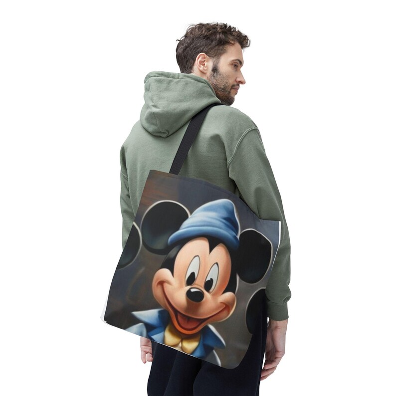 Mickey Mouse Tote Bag, Cute Canvas Shopper, Kids Bag, Gift for Disney Fans, Eco-Friendly Reusable Bag image 10