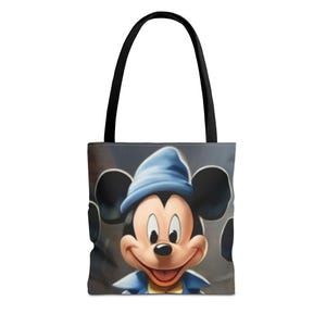Mickey Mouse Tote Bag, Cute Canvas Shopper, Kids Bag, Gift for Disney Fans, Eco-Friendly Reusable Bag image 2