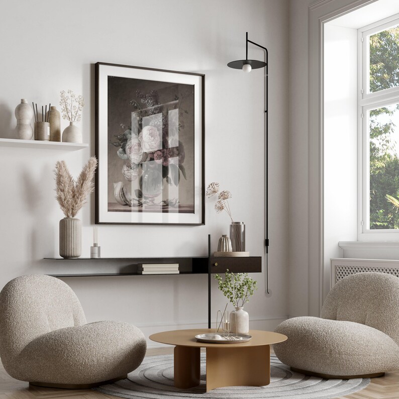 Vintage Floral Bouquet Printable Wall Art, Instant Download, Classic