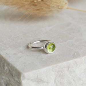 Peridot sterling silver belly button piercing | silver belly button ring | silver navel ring | silver navel jewelry | silver belly hoop
