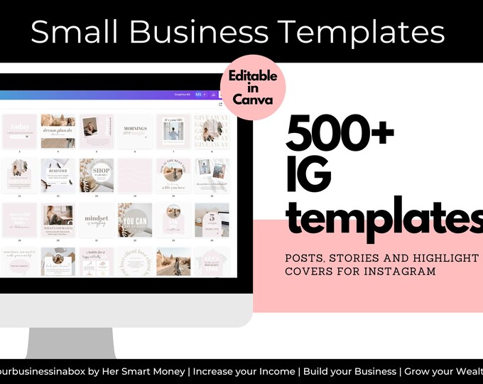 500+ IG Post Templates in Neutral Pink. IG Stories for Business/coach ...