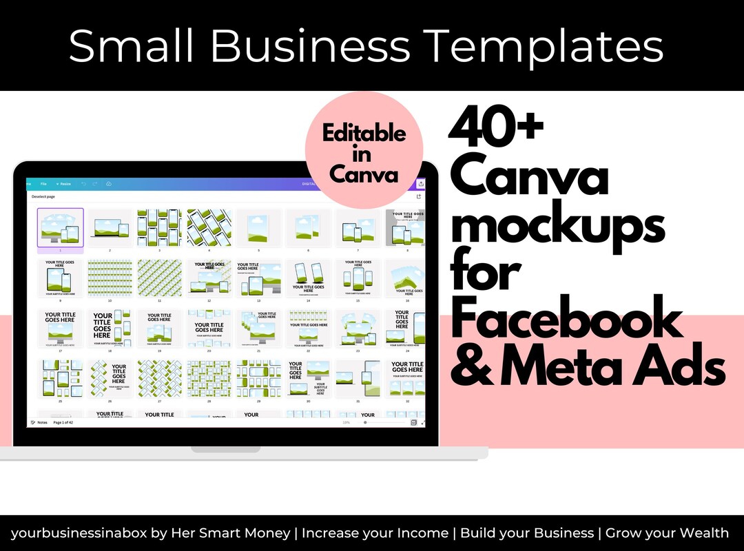 40 Digital Mockup, Digital Product Template, Planner Mockup, Canva