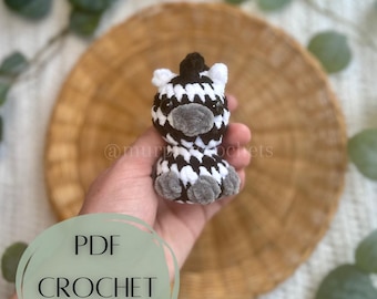 Zuri the Zebra- PDF crochet pattern- Low sew- Market make- Quick and easy amigurumi