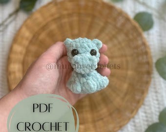 Hazel the Hippo- PDF Crochet Pattern- Quick and Easy Amigurumi- Market Makes