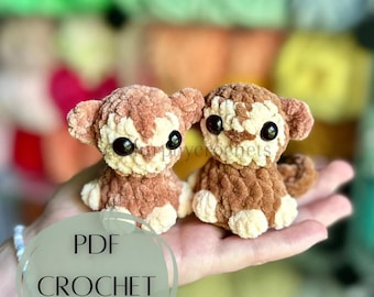 Marvin Monkey PDF Crochet Pattern- Amigurumi- No Sew Market Make