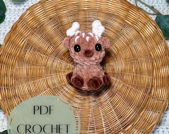Dax Deer PDF Crochet Pattern- Amigurumi- Market Make- No Sew