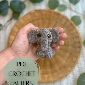 Ella Elefanten - PDF Virkmönster för Amigurumi - Marknadsföring - Snabbt och enkelt