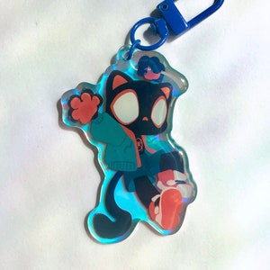 Meows Morales Spiderverse Holographic Keychain [ PREORDER ]