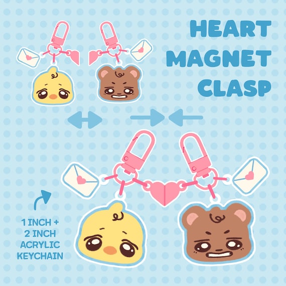 BTS Valentine Magnetic Acrylic Keychain Animal Friends Couples