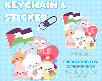 BT21 Flag Charity Sticker & Keychain [ PREORDER ]