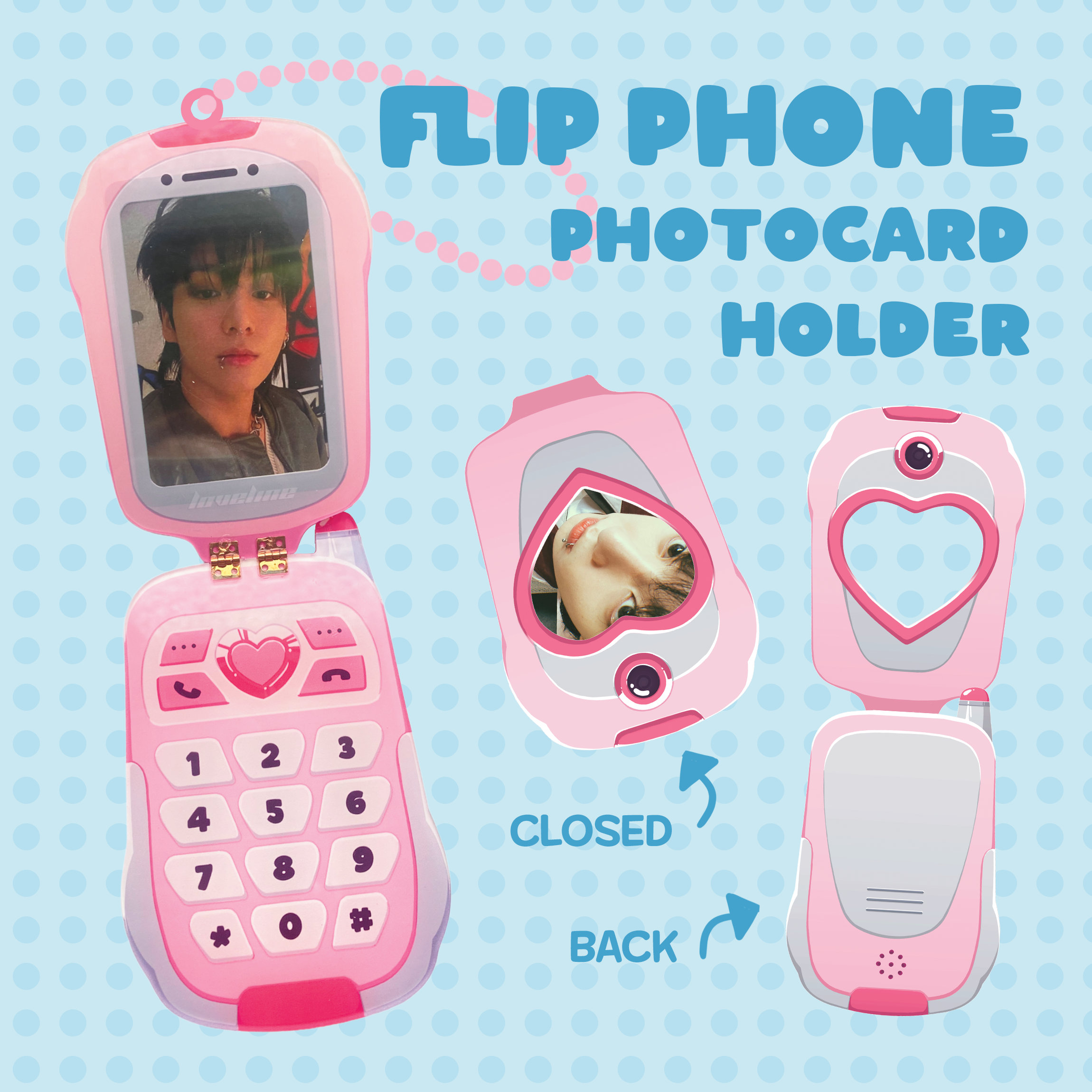 Flip Phone Y2K Kpop Idol Acrylic Photocard Holder - Etsy Canada
