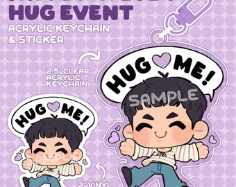 BTS Jin Hug Me FESTA 2024 Acrylic Keychain & Sticker