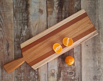 Natural cutting board, rustic board of various glued woods, rustic cheese board, rustic bread board, extra rustic wood board, home decor