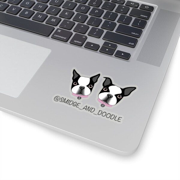 Smidge and Doodle sticker, Boston terrier stickers, boston terrier gifts, dog lover sticker, boston terrier lover, dog lover gifts, stickers