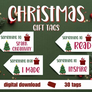 Christmas Gift Tag Printable, Holiday Gift Tags, Hinting Christmas Gift Tags Printable - Unique Gift Tag for Family or Secret Santa