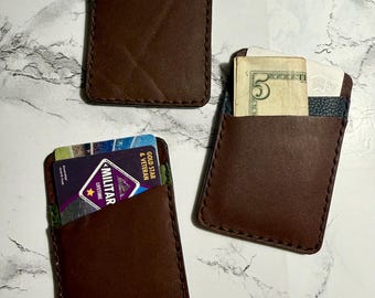 Slim Leather Card Wallet – Minimal Front Pocket Wallet