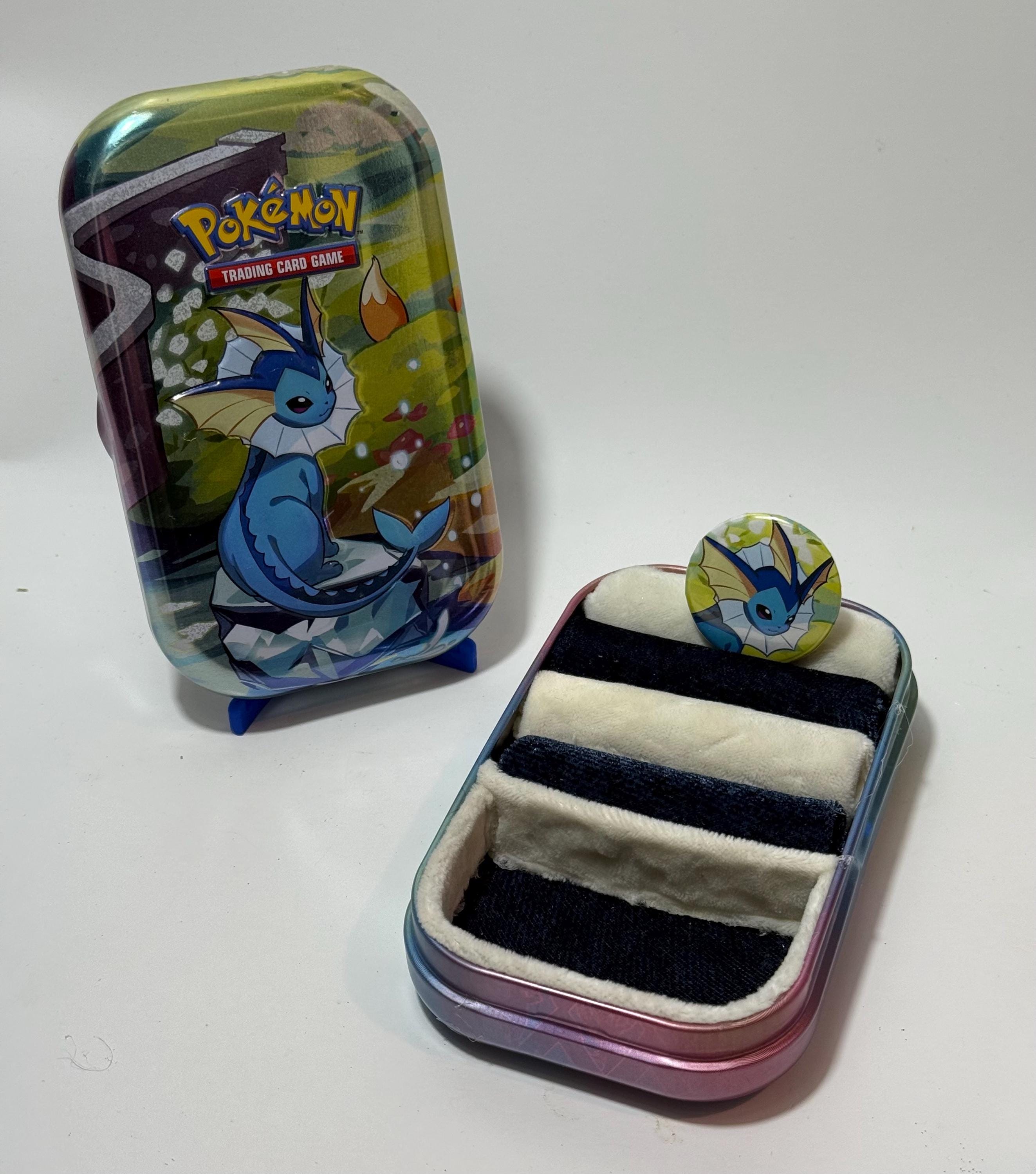 Roll Rng Display Pokemon Vaporeon Pokémon Mini Tin Jewelry Box With Ring Rolls - Etsy