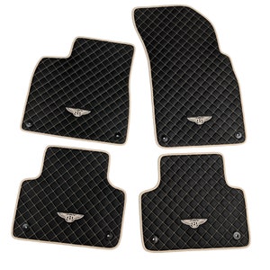2018-2024 Bentley Bentayga custom floor mats, trunk in black/linen color combination