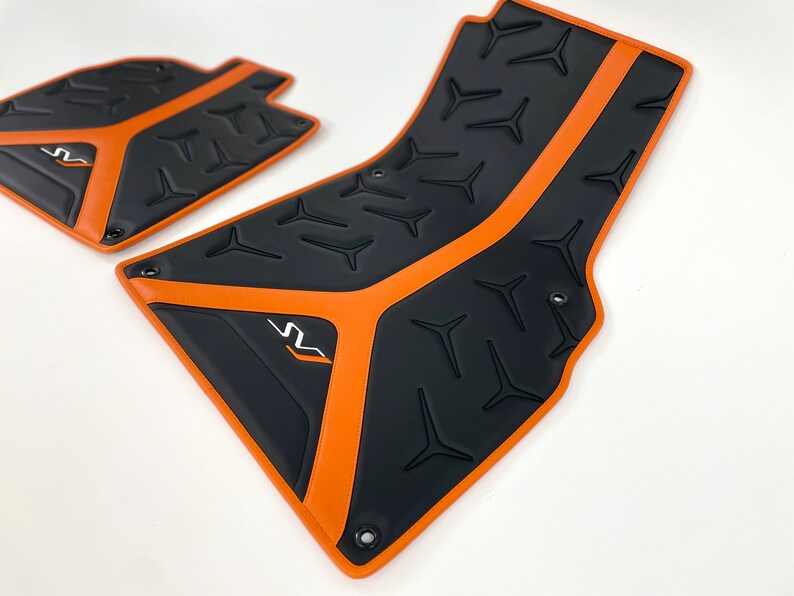 Aventador SVJ Bespoke Floor Mats Black/orange Etsy