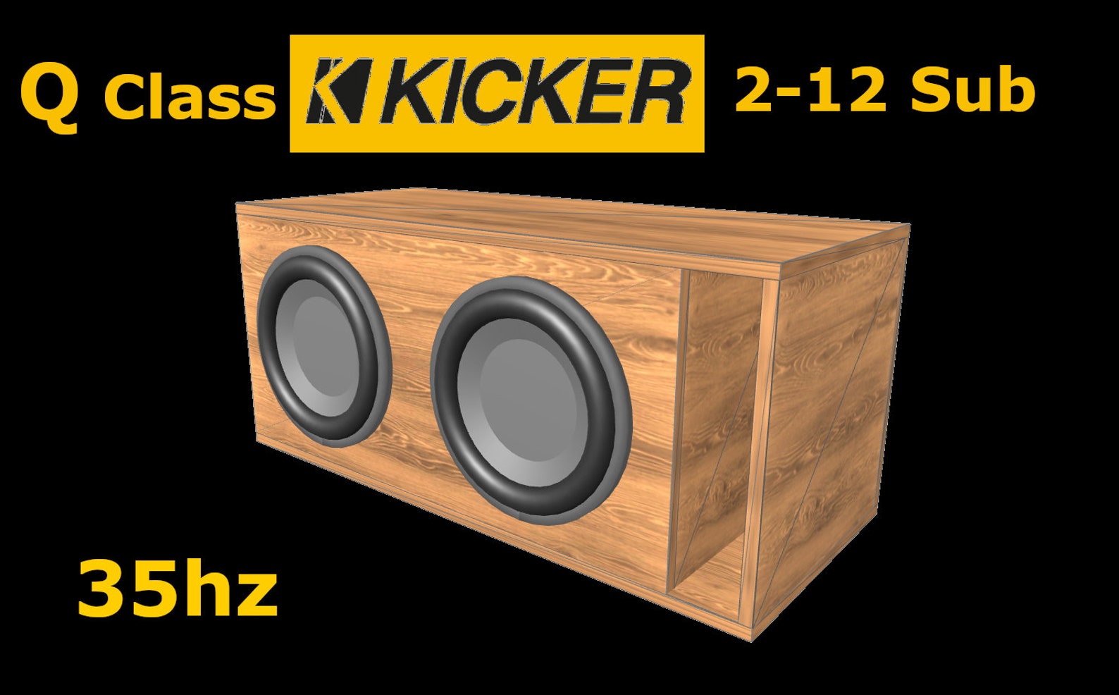 Subwoofer Enclosure Box Kicker Q Class 212 35HZ Build Plan Etsy