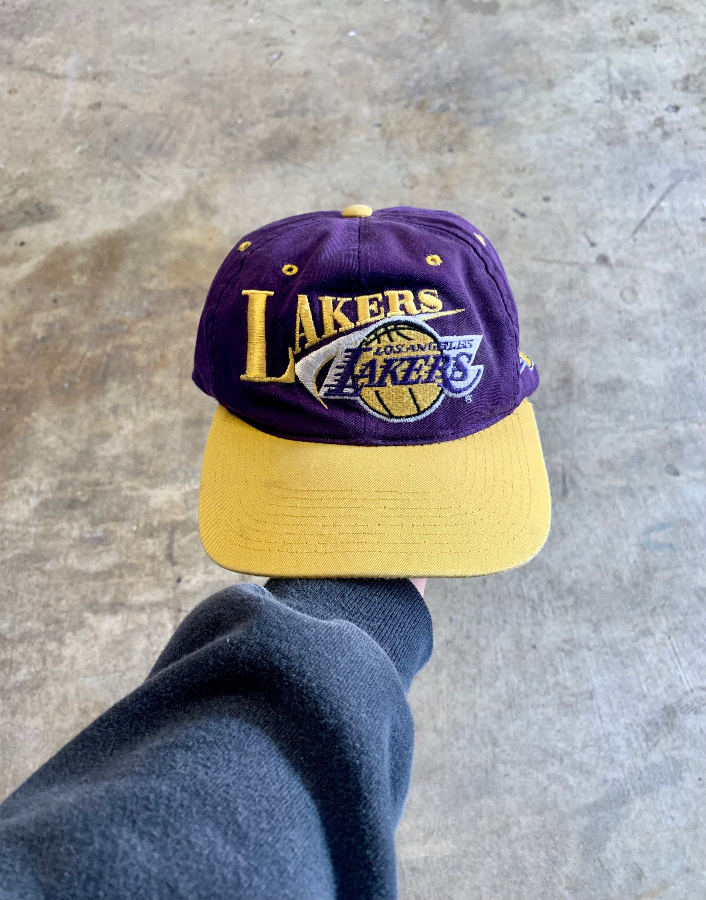 Vintage Ama Pro Motion Script Los Angeles Lakers Cord Hat NBA
