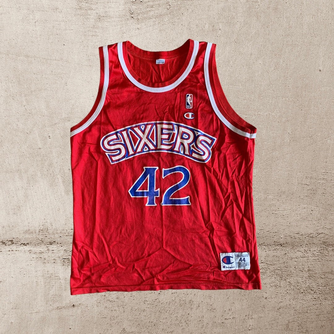Champion Philadelphia 76ers #6 Iverson NBA Jersey Mens Size L stitched  letters