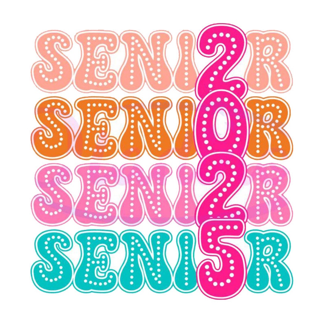 Senior 2025 Retro Graduation Svg, Graduation Gift, Class of 2025 Svg