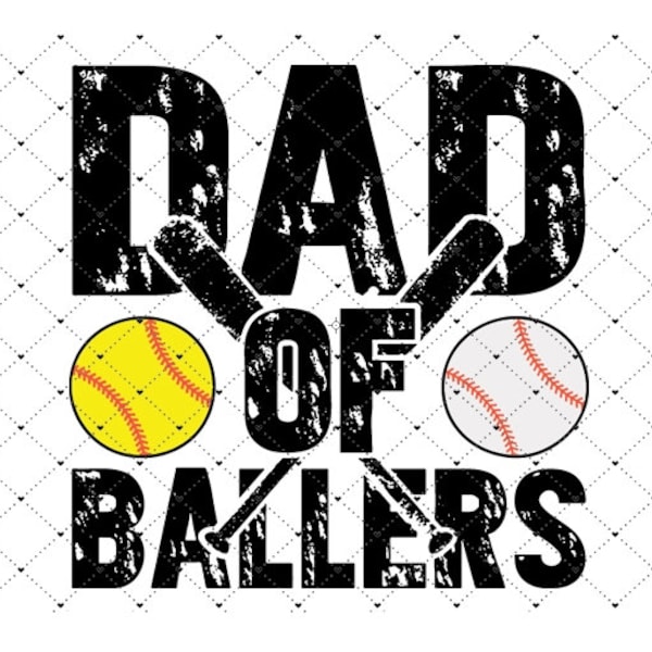 Dad Of Ballers Baseball Softball Father Day svg, Father Day svg