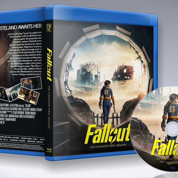 FALLOUT Season 1 (2024) - Action - Manufactured-On-Demand Blu-Ray Disc with cover and 2x printed discs.  Shipped in Blue 14mm Spine Case.