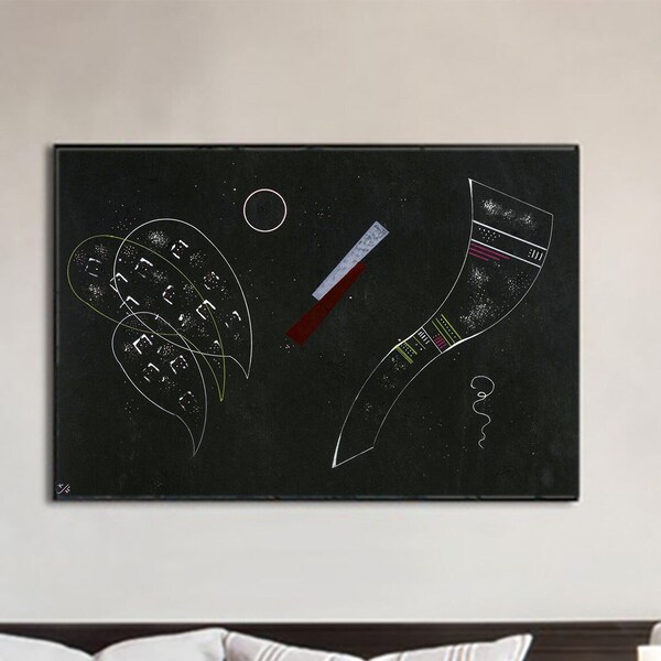 SCHWER ZWISCHEN LEICHT-Wassily Kandinsky, décoration de bureau, minimalisme, peinture abstraite, milieu du siècle moderne, art moderne, personnalisé très grande taille