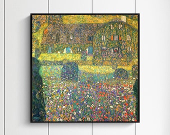 Gustav-Klimt-8-Gustav Klimt, Decoración de la oficina en el hogar, Art Nouveau, Arte del jardín de la cabaña, letra pequeña de Giclee, Arte moderno, Tamaño extra grande personalizado