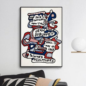 Jean Dubuffet,exhibition poster Pace Gallery 1968-Exhibition poster ,wall decor,Home office decor,giclee print in various sizes