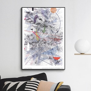 Julie Mehretu, Easy Dark Ausstellungsplakat, Wanddekoration, Kunstdruck in verschiedenen Größen